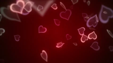 Heart Shapes Falling Video stock 5200512