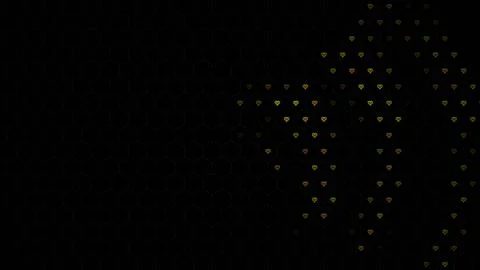 Heart shapes form a pattern on a dark background in a creative design Stock Illustration