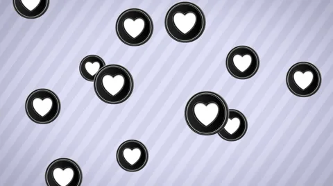 Heart shapes. Looping. Alpha channel. Stock Footage 63341007