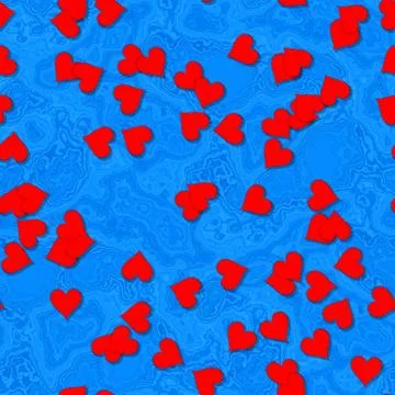 Heart shapes with seamless generated texture background Stock Illustration