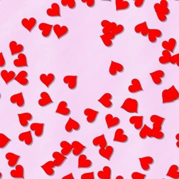 Heart shapes with seamless generated texture background Stock Illustration