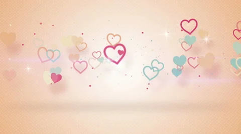 Heart shapes with shadow seamless loop animation 4k (4096x2304) Stock Footage 58866831