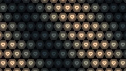 Heart shapes in triangular pattern with soft lighting Stock Footage 338237144
