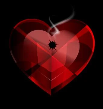 Heart shot Stock Illustration