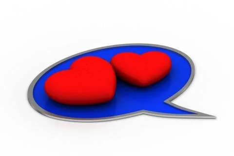 Heart sign in chat bubble Free Stock Illustration