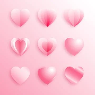 Heart sign elements Stock Illustration