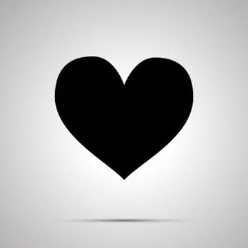 Heart simple black icon Stock Illustration
