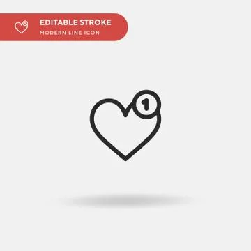 Heart Simple vector icon. Illustration symbol design template for web mobile  Stock Illustration