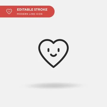 Heart Simple vector icon. Illustration symbol design template for web mobile  Stock Illustration