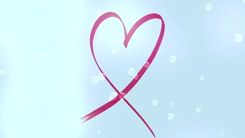 Heart simple video loop with gradient blue color background with motion Stock Footage 278218291