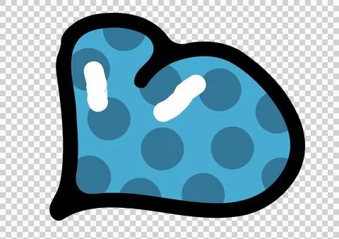 Heart sky blue dot Stock Illustration