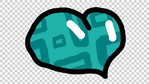 Heart sky blue square Stock Illustration