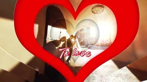 Heart Slideshow Love 스톡 After Effects