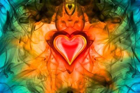Heart In Smoke Stock Illustration