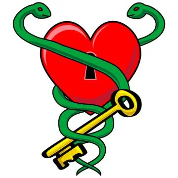 Heart Snake Illustrazione stock