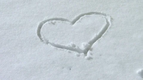 Heart in snow Stock Footage 85694389