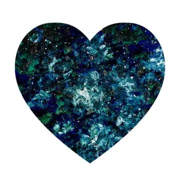 Heart with space texture. Stock Illustration