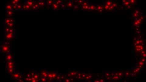 Heart sparkling light with square shape animation isolated on black background Vidéo 336791572
