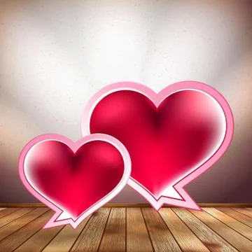 Heart speech bubble design template. EPS 10 Stock Illustration