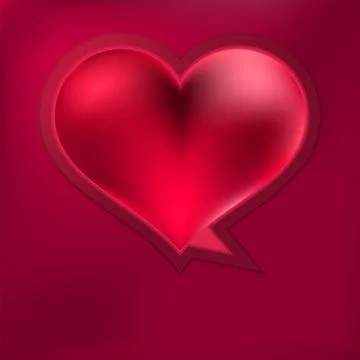 Heart speech bubble.  + EPS8 Stock Illustration