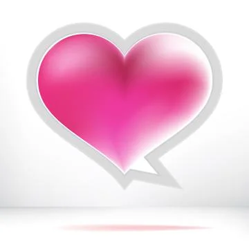 Heart speech bubble.  + EPS8 Stock Illustration