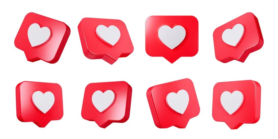 Heart in speech bubble icon on empty background background. Love like heart.. Stock Illustration