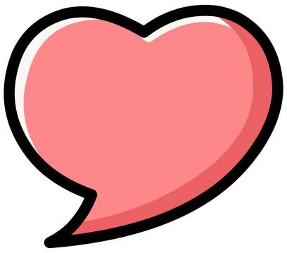 Heart Speech Bubble Icon Stock Illustration