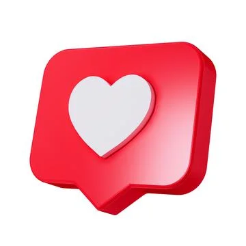 Heart in speech bubble icon isolated on a white background. Love like symbol. Illustrazione stock