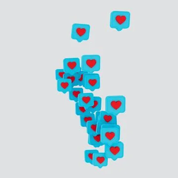 Heart in speech bubble icon isolated on a gray background. Love like heart Stock Illustration