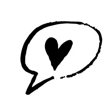 Heart in speech bubble icon. Vector illustration Stock Illustration