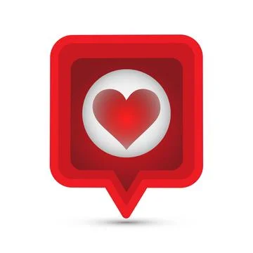 Heart speech bubble Stock Illustration