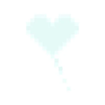 Heart speech bubble love message dialog box pixel art style light blue theme Stock Illustration