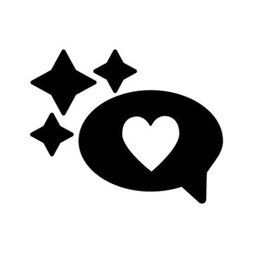 Heart in a speech bubble solid icon. Love message vector illustration isolated 스톡 일러스트