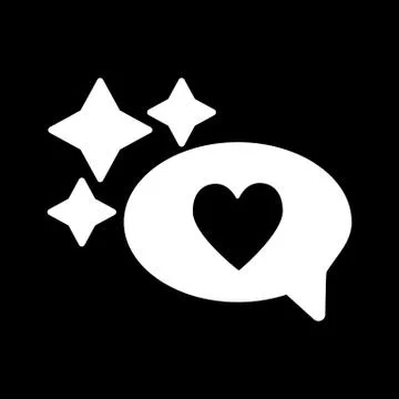 Heart in a speech bubble solid icon. Love message vector illustration isolated Stock Illustration