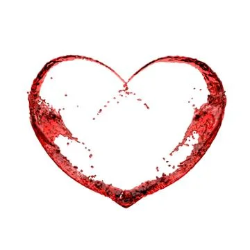 Heart of splashes Stock Illustration