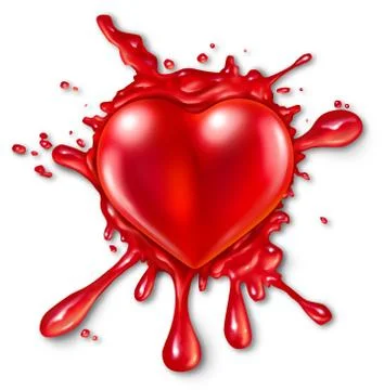 Heart splatter Stock Illustration