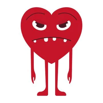 Heart sticker character. Vector design. Stock Illustration