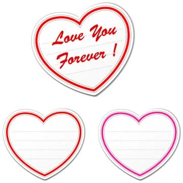 Heart stickers Stock Illustration