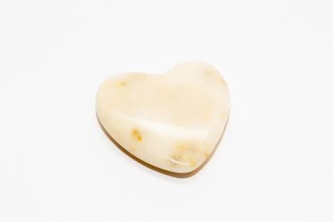 Heart of stone leopard pattern partially white creamy and ivory colored Stock Photos