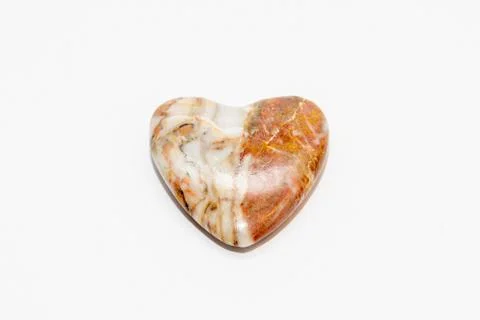 Heart of stone leopard pattern partially white orange and brown stripes Stock Photos