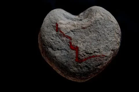 Heart of stone Stock Photos