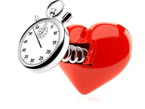 Heart with stopwatch Stock Illustration