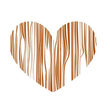 Heart with stripes. Stock Illustration