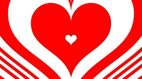 Heart stripes seamless loopable background, red, white Stock Footage 41797498