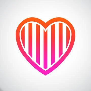 Heart Stripes. Vector Illustration Stock Illustration