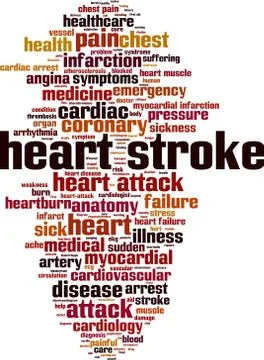 Heart stroke word cloud Stock Illustration
