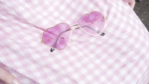 Heart Sunglasses Stock Footage 75964921