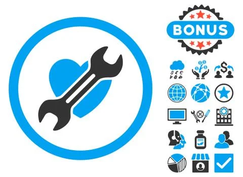 Heart Surgery Flat Vector Icon with Bonus イラスト素材