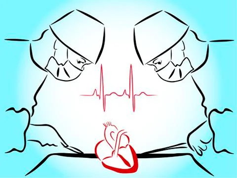 Heart surgery Stock Illustration