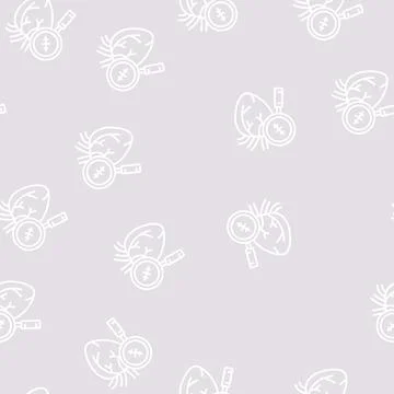 Heart surgery line seamless pattern Stock Illustration